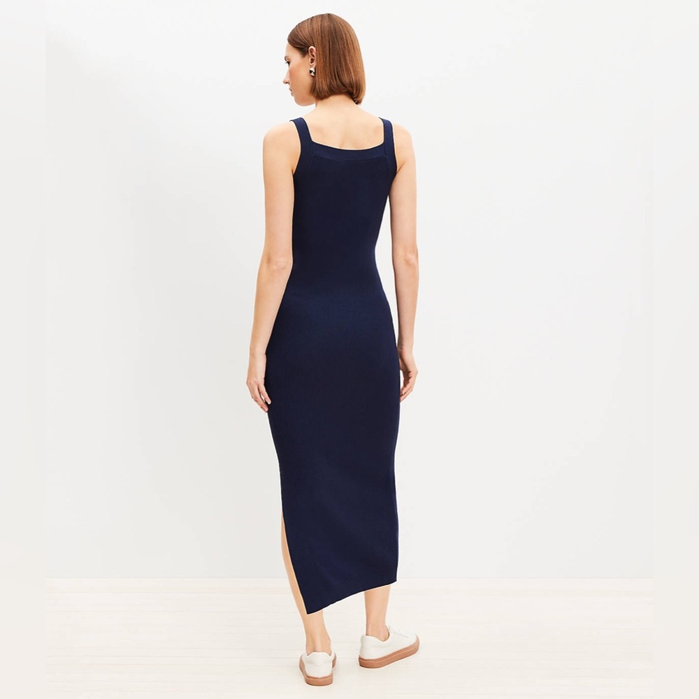 The loft Ribbed Square Neck Maxi Dress